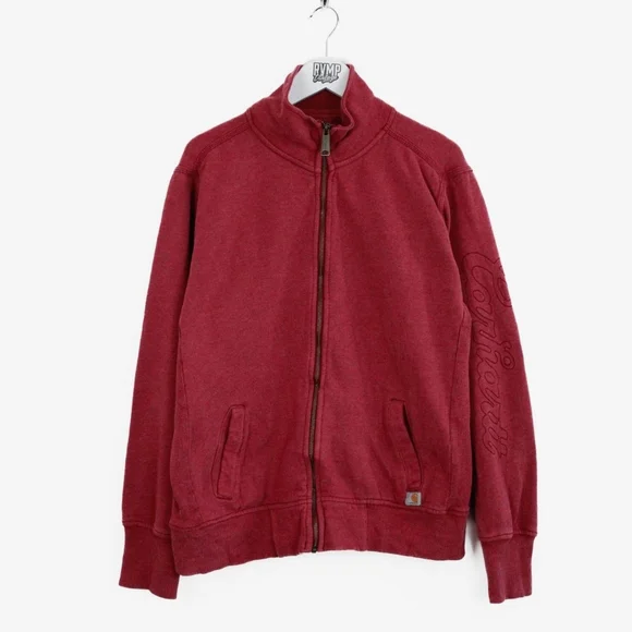 Carhartt Salmon Red High Neck Zipper Sweatshirt (Large) - Picture 1 of 4